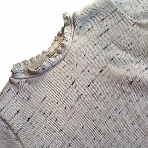 Cozy Crop Cream Speckle Sweater Size Medium | Cottagecore
